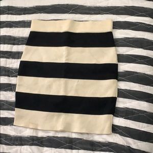 Striped pencil skirt